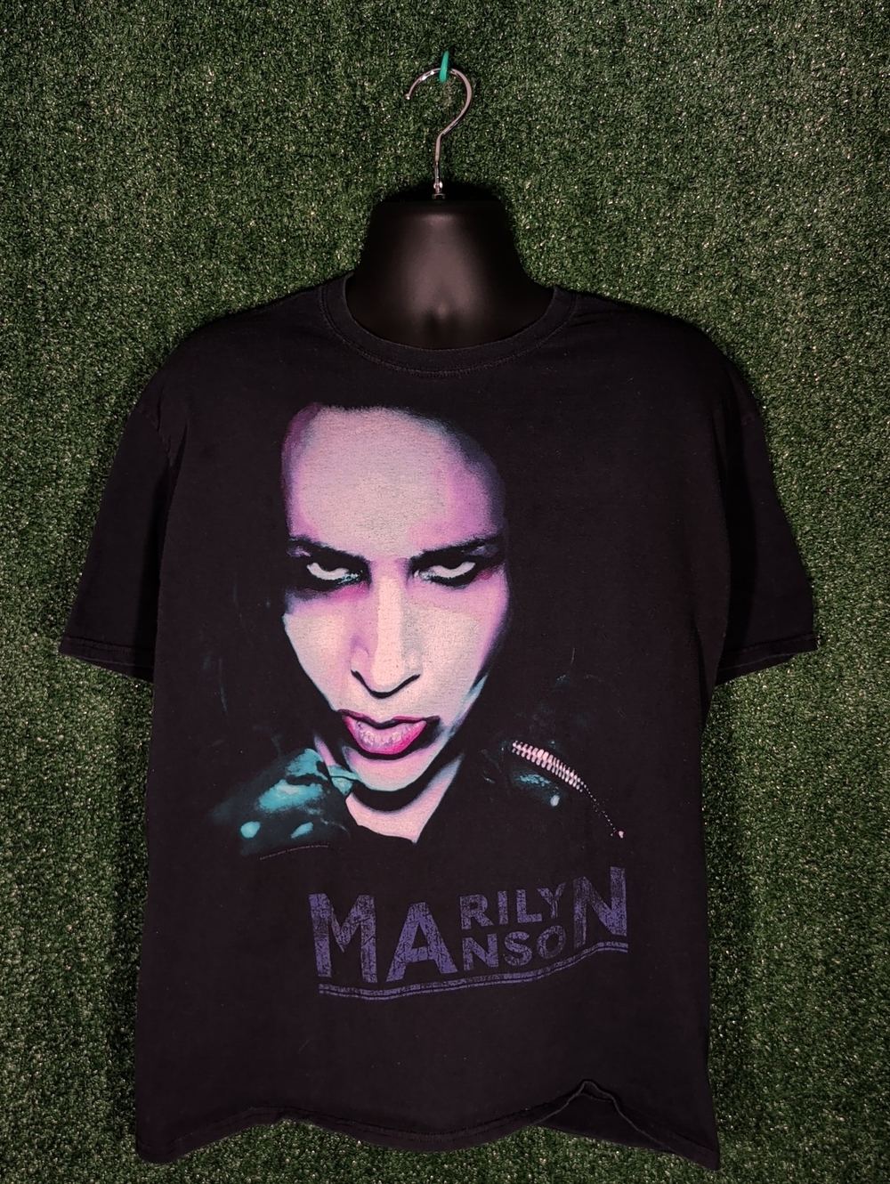 Marilyn Manson Shirt Mens XL Black Band Tee Graphic Rock Music Goth